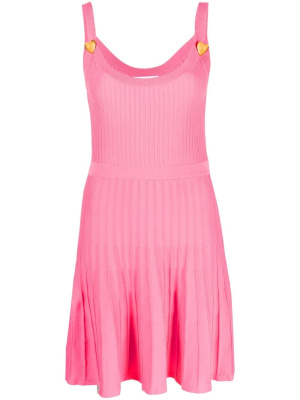 

Ribbed-knit scoop neck dress, Moschino Ribbed-knit scoop neck dress