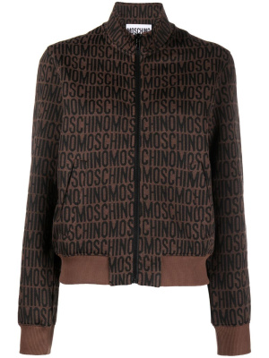

Logo-print zipped sweatshirt, Moschino Logo-print zipped sweatshirt