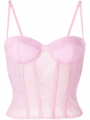 

Floral-lace corset top, Moschino Floral-lace corset top