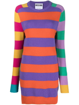 

Striped cashmere jumper dress, Moschino Striped cashmere jumper dress