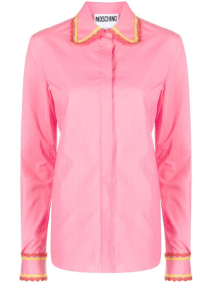 

Contrast-stitch long-sleeve shirt, Moschino Contrast-stitch long-sleeve shirt