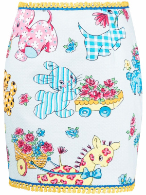 

Calico Animals Piquet mini skirt, Moschino Calico Animals Piquet mini skirt