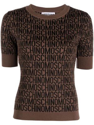 

Monogram-print knitted top, Moschino Monogram-print knitted top