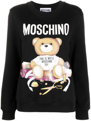 

Sewing Teddy Bear-print sweatshirt, Moschino Sewing Teddy Bear-print sweatshirt