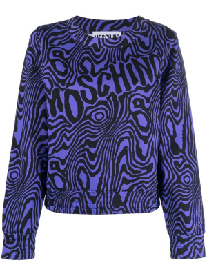 

Logo-print cotton sweatshirt, Moschino Logo-print cotton sweatshirt