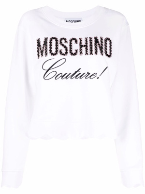 

Logo-print cotton sweatshirt, Moschino Logo-print cotton sweatshirt
