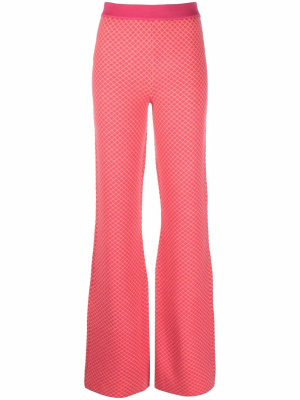 

Flared jacquard-knit trousers, Moschino Flared jacquard-knit trousers