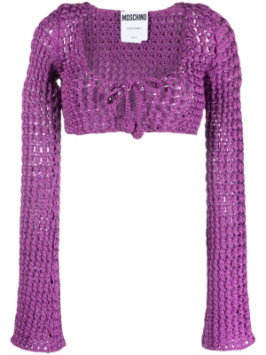 

Chunky open-knit crop top, Moschino Chunky open-knit crop top