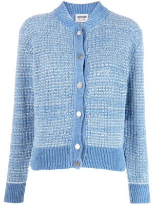 

Band-collar knitted cardigan, Moschino Band-collar knitted cardigan