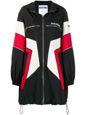 

Broken Logo hoodied jacket, Moschino Broken Logo hoodied jacket