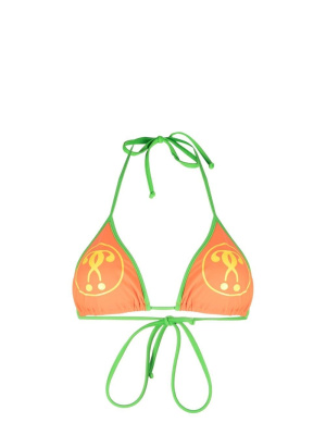 

Double Question Mark-print bikini top, Moschino Double Question Mark-print bikini top