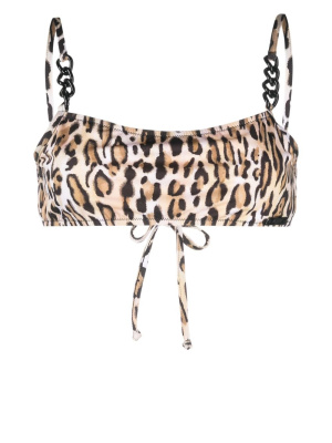 

Leopard-print bikini top, Moschino Leopard-print bikini top