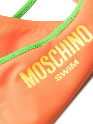 

Logo-print tie-side bikini bottoms, Moschino Logo-print tie-side bikini bottoms