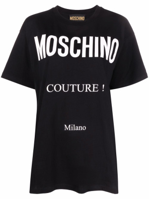 

Couture logo-print T-shirt, Moschino Couture logo-print T-shirt