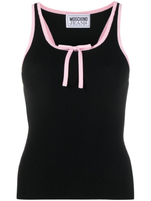 

Bow-detail ribbed vest, Moschino Bow-detail ribbed vest