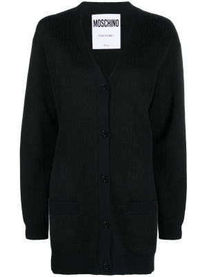 

V-neck virgin-wool cardigan, Moschino V-neck virgin-wool cardigan