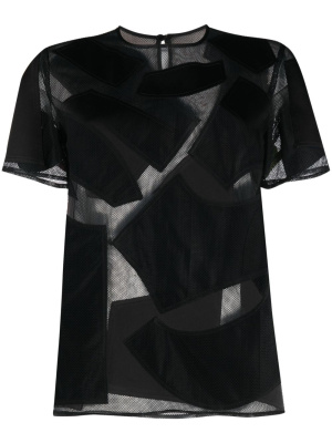 

Semi-sheer crew-neck T-shirt, Moschino Semi-sheer crew-neck T-shirt