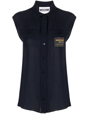 

Sleeveless silk shirt, Moschino Sleeveless silk shirt
