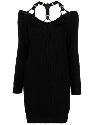 

Braces-detail knitted dress, Moschino Braces-detail knitted dress