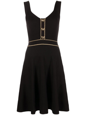 

Logo-button knitted dress, Moschino Logo-button knitted dress