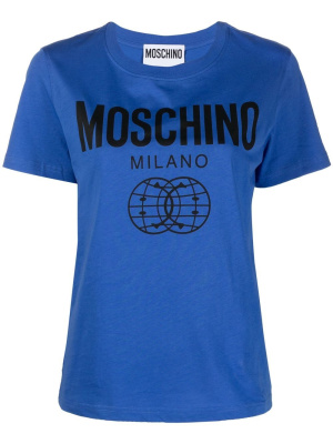 

Logo-print cotton T-shirt, Moschino Logo-print cotton T-shirt