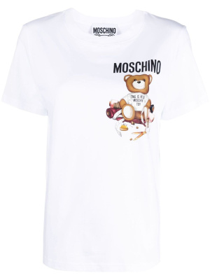 

Teddy bear-motif cotton T-shirt, Moschino Teddy bear-motif cotton T-shirt