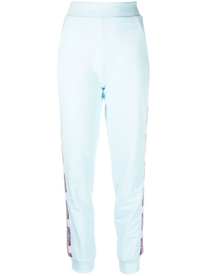 

Side logo-print detail trousers, Moschino Side logo-print detail trousers