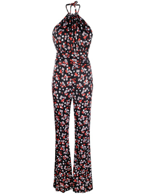 

Floral-print halter-neck jumpsuit, Moschino Floral-print halter-neck jumpsuit