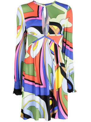 

Graphic-print mini dress, Moschino Graphic-print mini dress