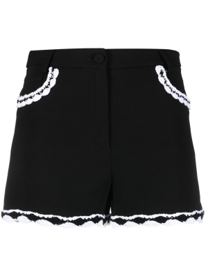 

High-waisted lace-trim shorts, Moschino High-waisted lace-trim shorts