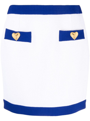 

Contrast-trim straight skirt, Moschino Contrast-trim straight skirt