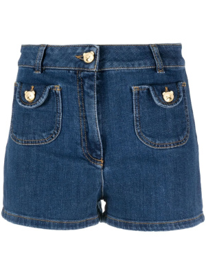 

Bear button denim shorts, Moschino Bear button denim shorts