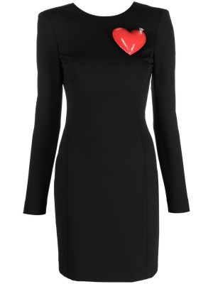 

Inflatable Heart long-sleeve minidress, Moschino Inflatable Heart long-sleeve minidress
