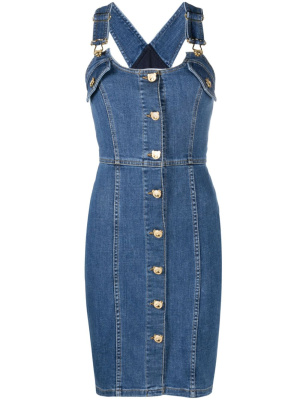 

Button-up denim minidress, Moschino Button-up denim minidress