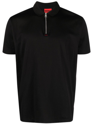 

Logo-patch zipped polo shirt, BOSS Logo-patch zipped polo shirt