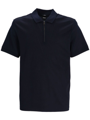 

Zipped-placket cotton polo shirt, BOSS Zipped-placket cotton polo shirt