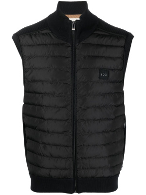 

Logo-patch quilted gilet, BOSS Logo-patch quilted gilet