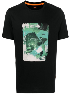 

Logo-print detail T-shirt, BOSS Logo-print detail T-shirt
