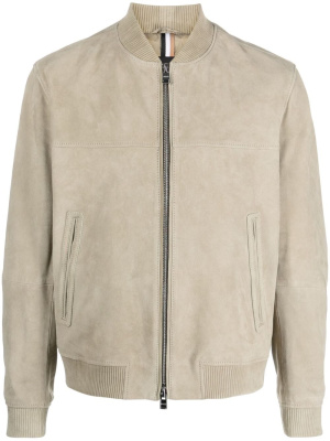 

Band-collar leather jacket, BOSS Band-collar leather jacket