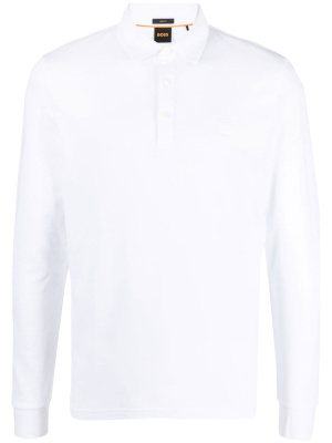 

Logo-patch long-sleeve polo shirt, BOSS Logo-patch long-sleeve polo shirt