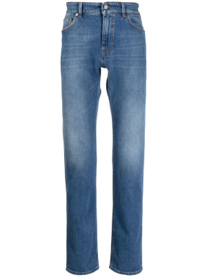 

Logo-patch straight-leg jeans, BOSS Logo-patch straight-leg jeans