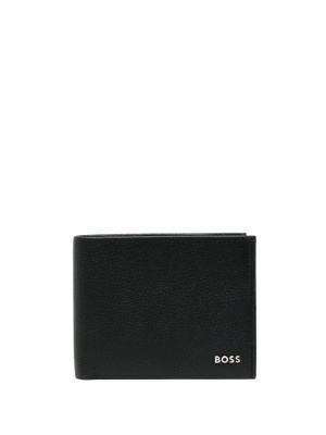 

Logo-lettering leather wallet, BOSS Logo-lettering leather wallet
