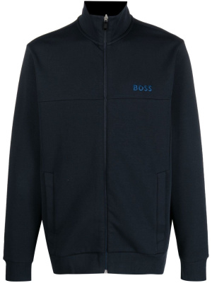 

Logo-embroidered zipped jacket, BOSS Logo-embroidered zipped jacket