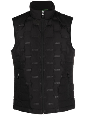 

Logo-print padded gilet, BOSS Logo-print padded gilet