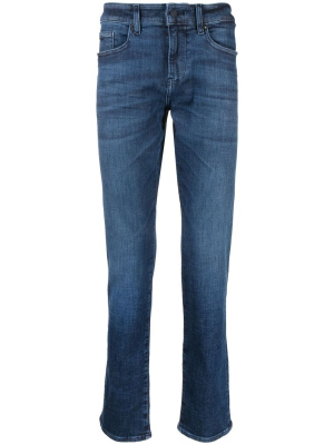 

Logo-patch straight-leg jeans, BOSS Logo-patch straight-leg jeans