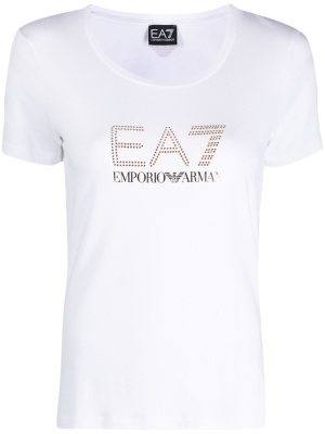 

Rhinestone-embellished T-shirt, Ea7 Emporio Armani Rhinestone-embellished T-shirt