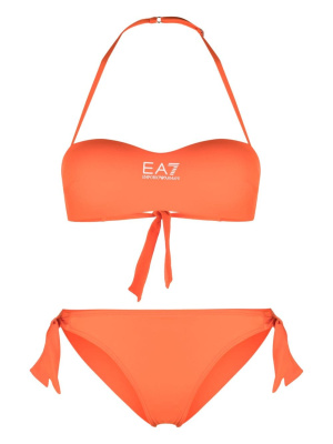 

Logo-print halterneck bikini set, Ea7 Emporio Armani Logo-print halterneck bikini set