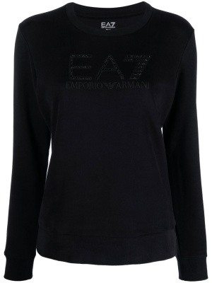 

Logo-print long-sleeve sweatshirt, Ea7 Emporio Armani Logo-print long-sleeve sweatshirt