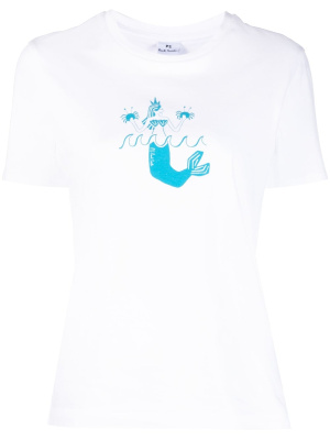 

Illustration-print round-neck T-shirt, PS Paul Smith Illustration-print round-neck T-shirt