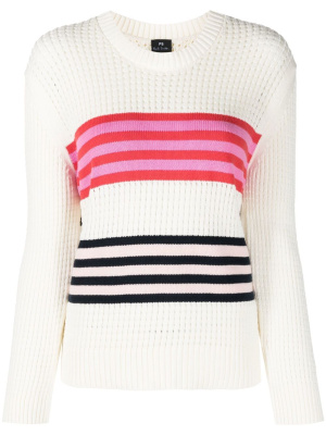 

Striped knitted cotton jumper, PS Paul Smith Striped knitted cotton jumper